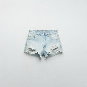 Zara NWT Size 6 TRF High Rise Curved Shorts